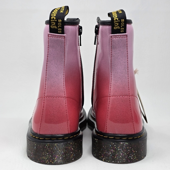 Dr. Martens 31405 Gradient Glitter Lace-up Zipper Boots Womens Size 7 Pink New - Picture 5 of 13